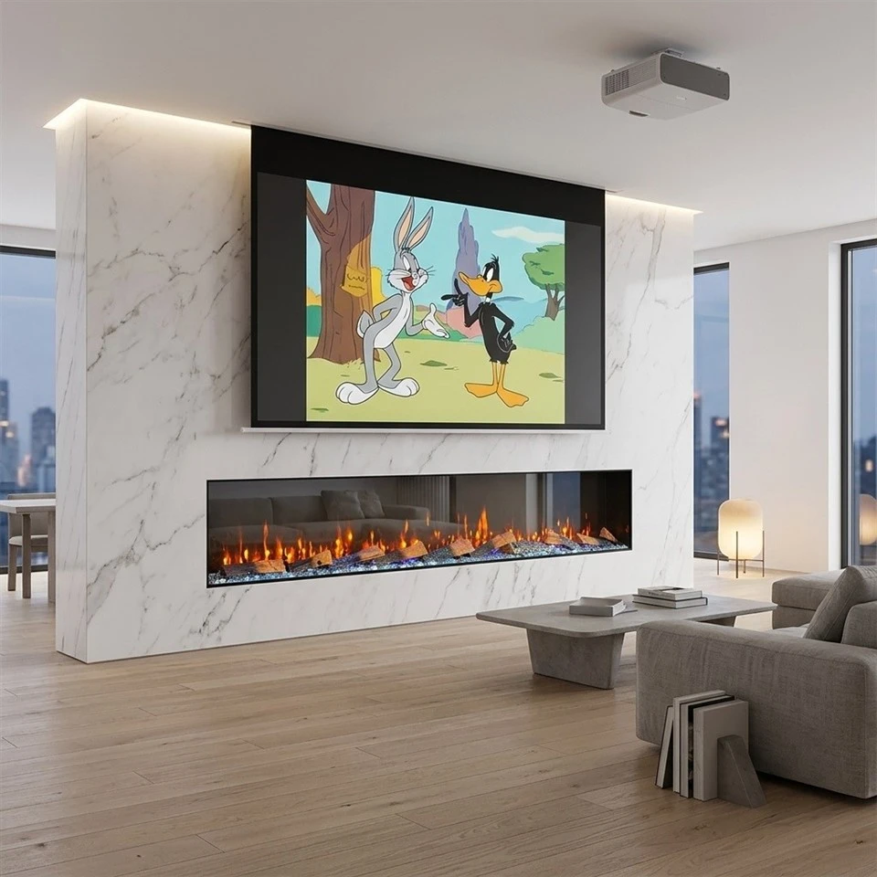 3 Sided Recessed Electric Fireplace 100inch suppliers